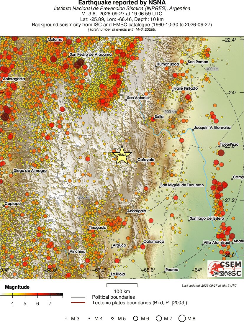 regional magnitude historical seismicity