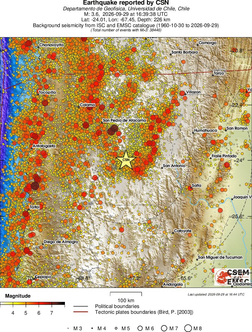 regional magnitude historical seismicity
