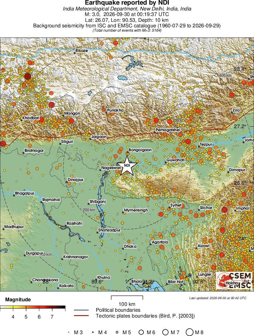 regional magnitude historical seismicity