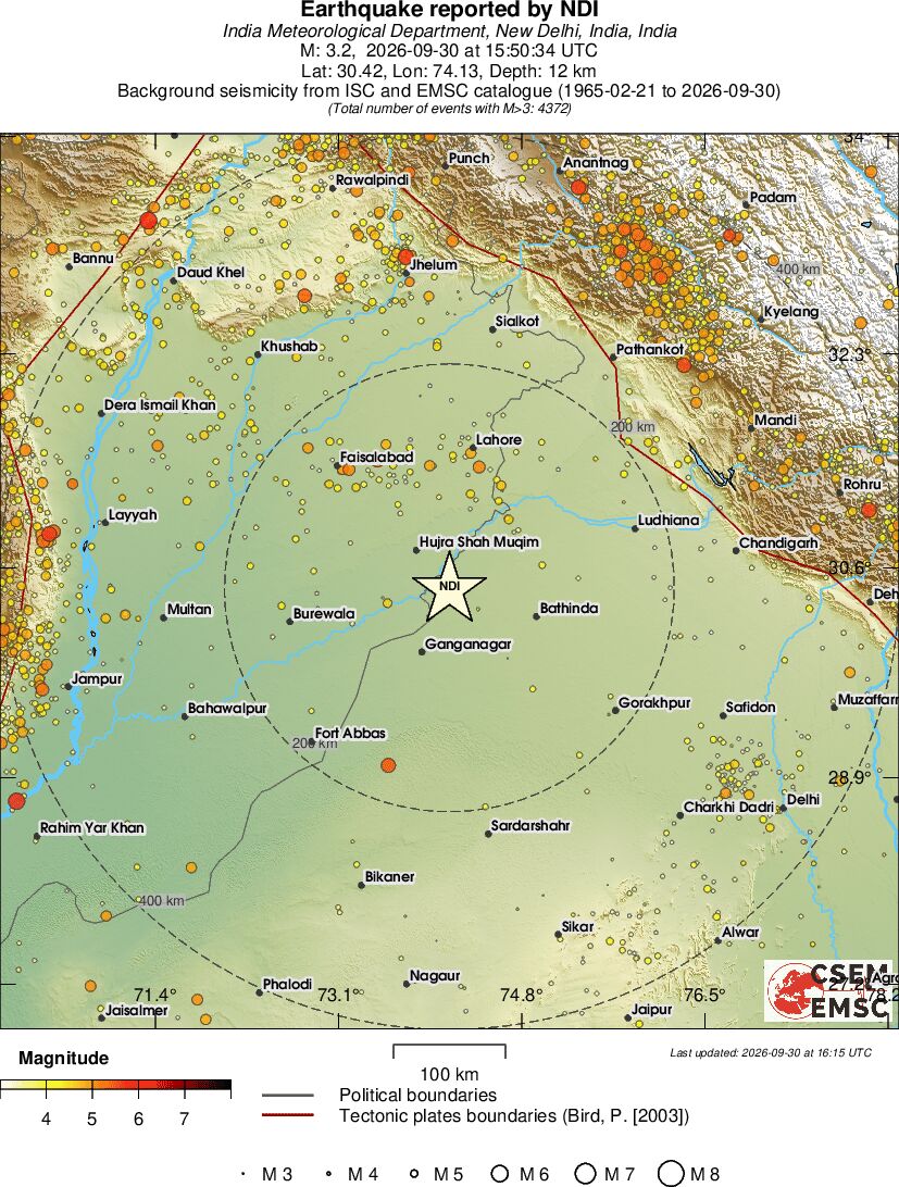regional magnitude historical seismicity
