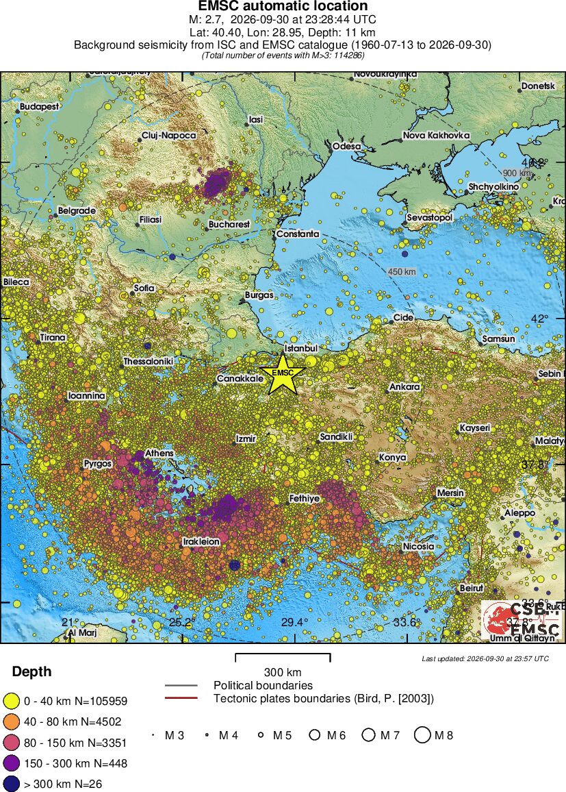 wide historical seismicity