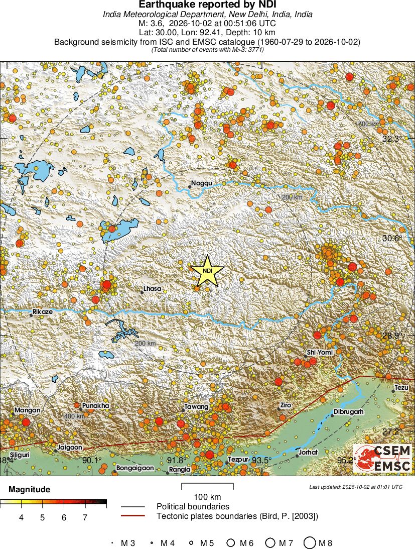 regional magnitude historical seismicity