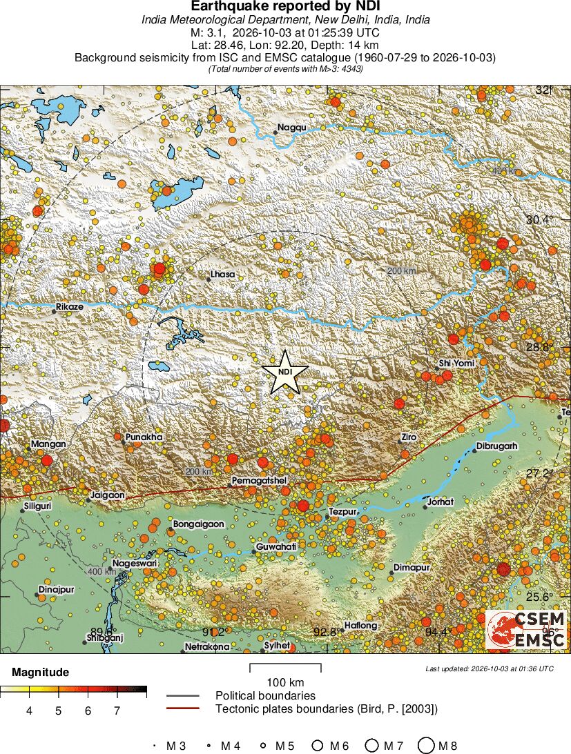 regional magnitude historical seismicity