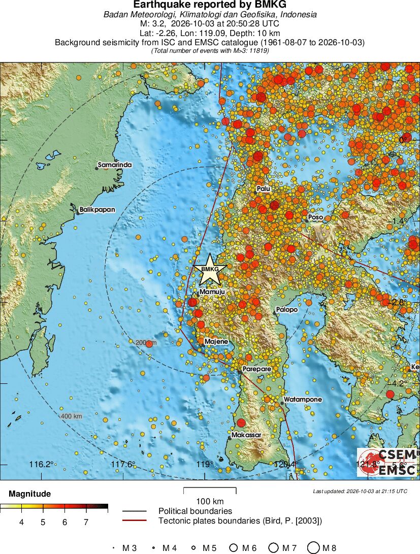 regional magnitude historical seismicity