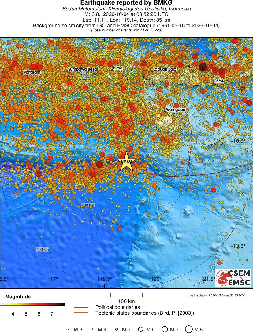 regional magnitude historical seismicity
