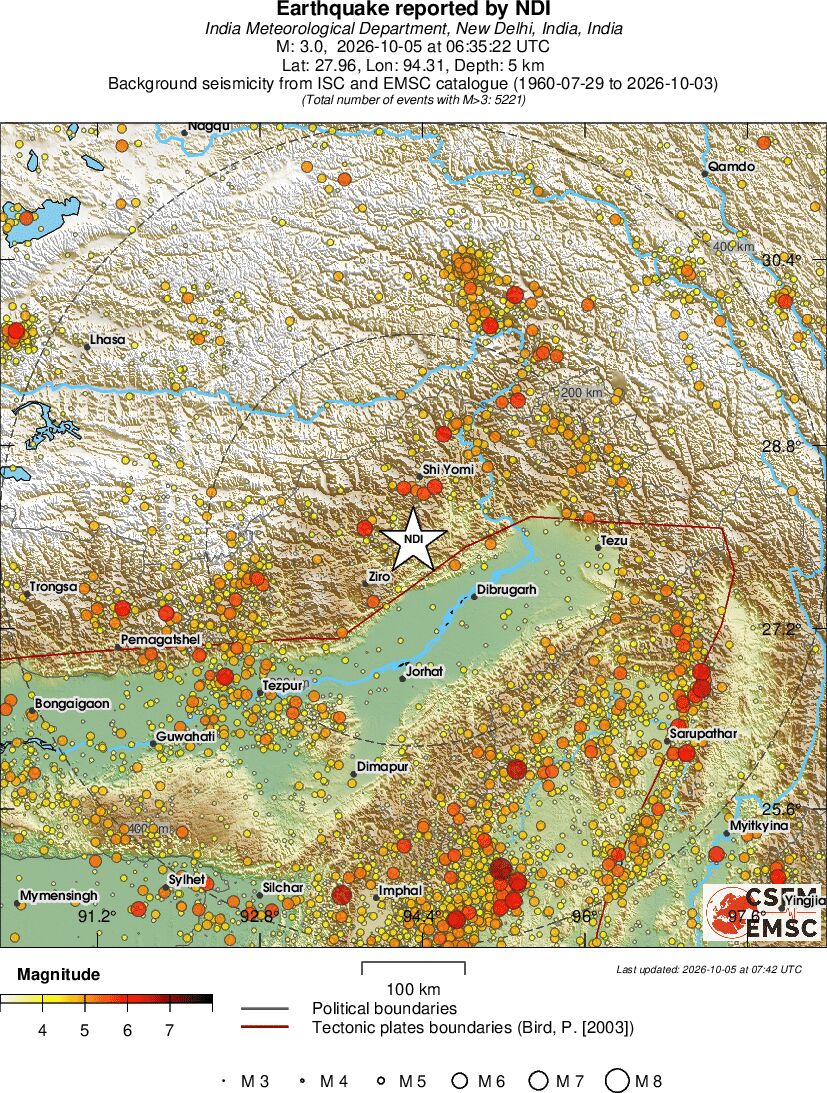 regional magnitude historical seismicity