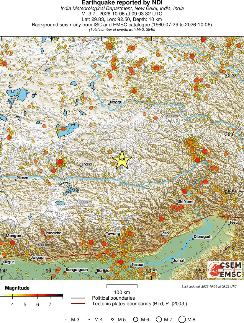 regional magnitude historical seismicity