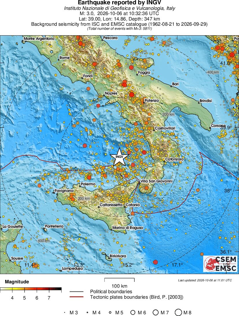 regional magnitude historical seismicity