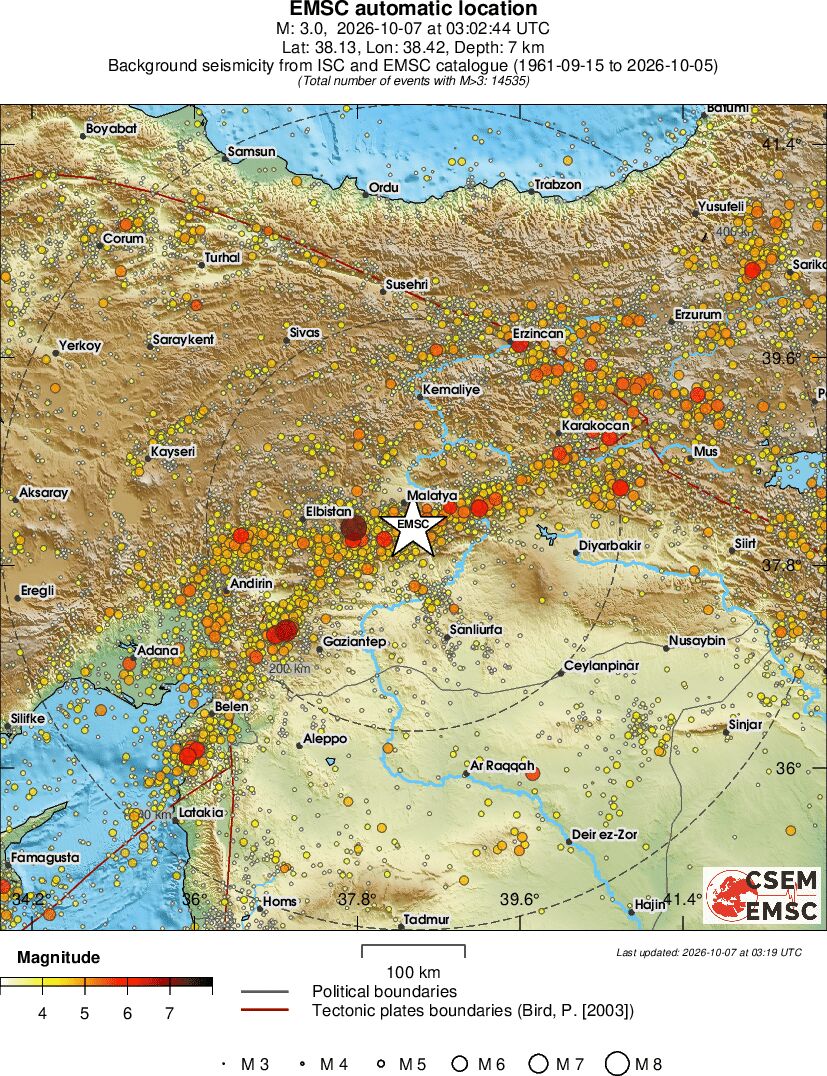 regional magnitude historical seismicity