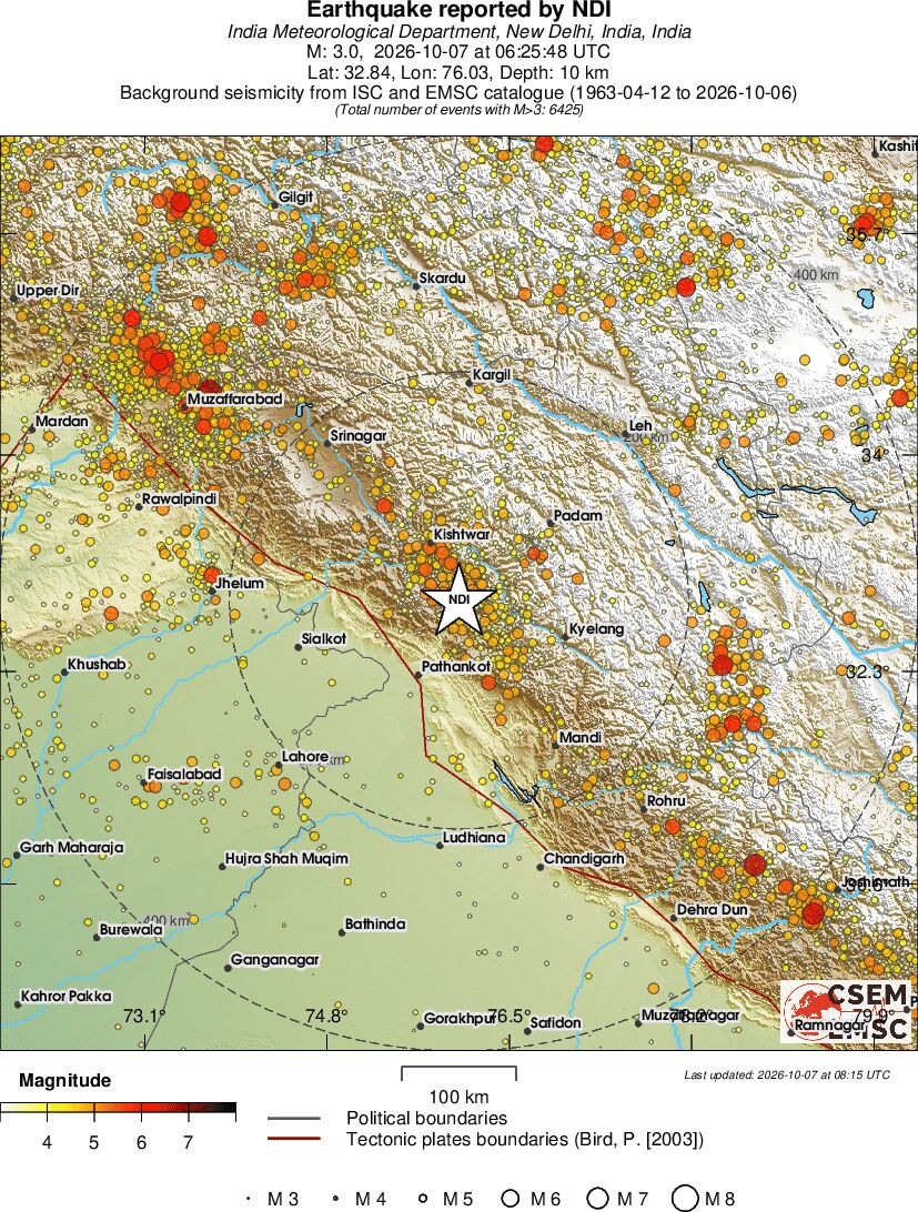 regional magnitude historical seismicity