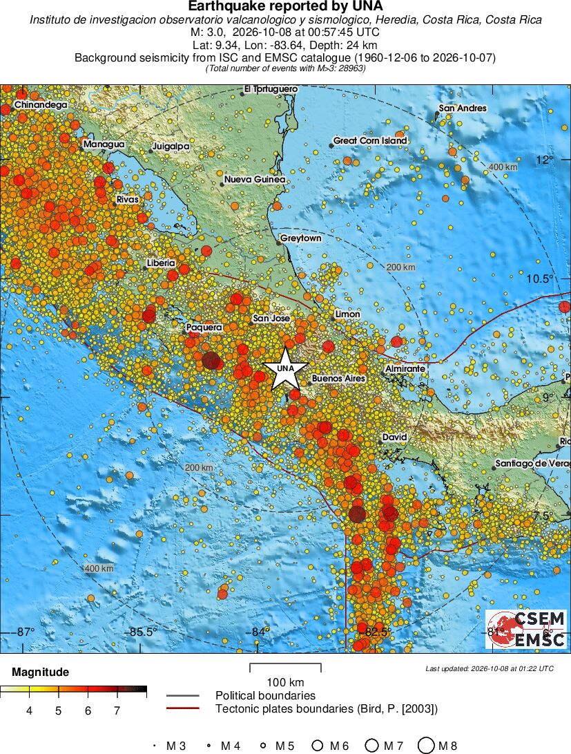 regional magnitude historical seismicity