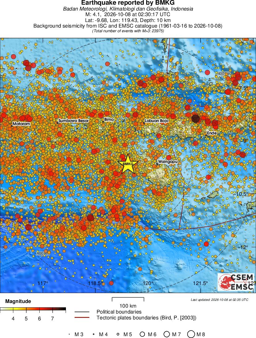 regional magnitude historical seismicity