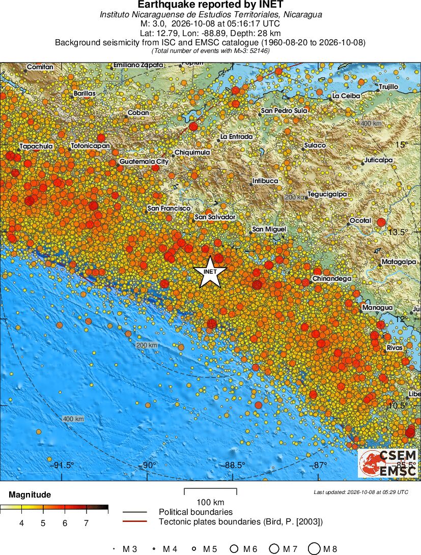 regional magnitude historical seismicity