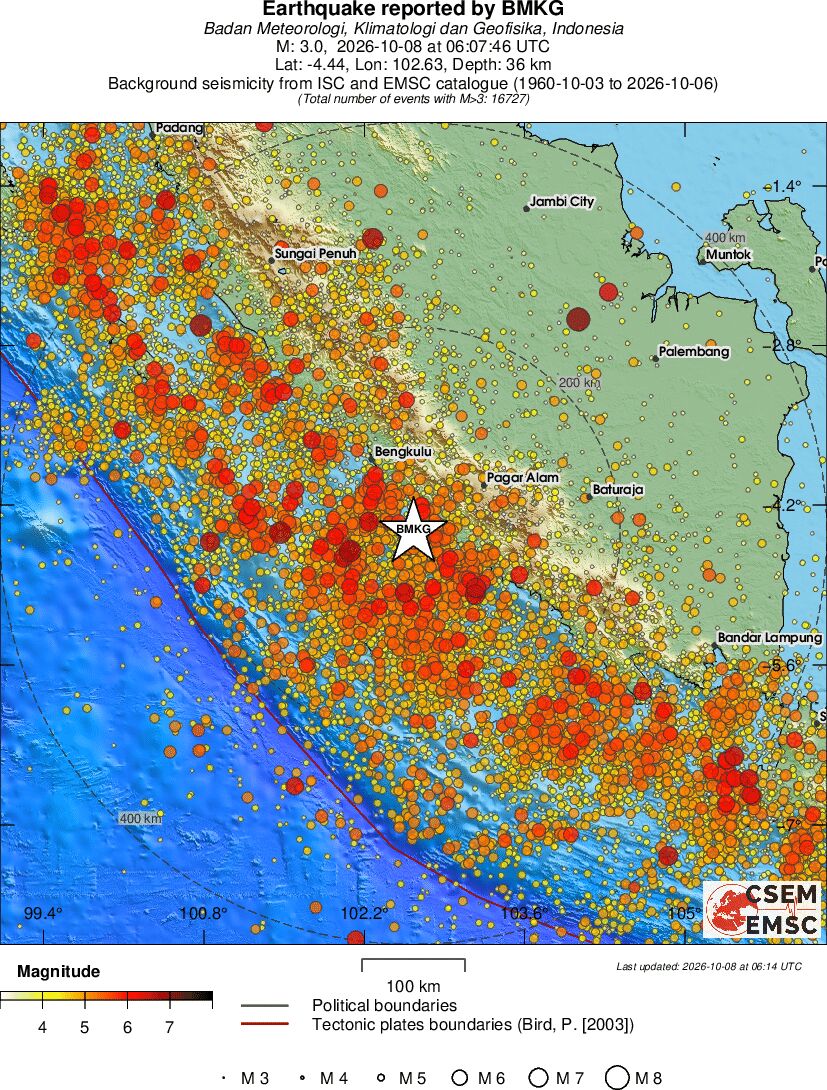 regional magnitude historical seismicity