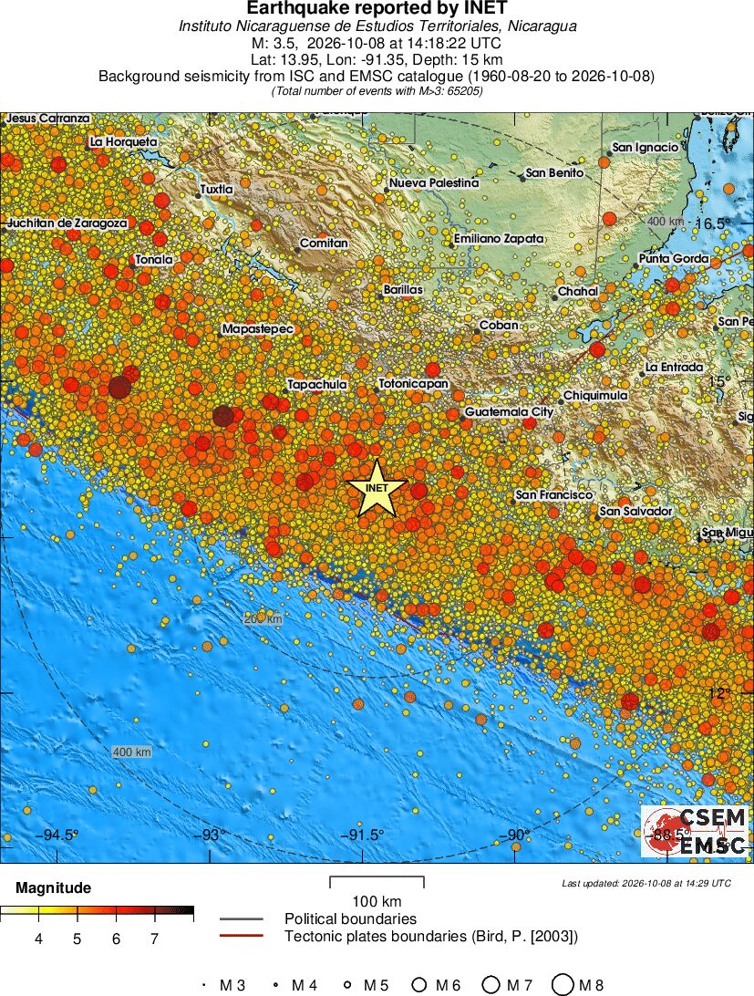 regional magnitude historical seismicity