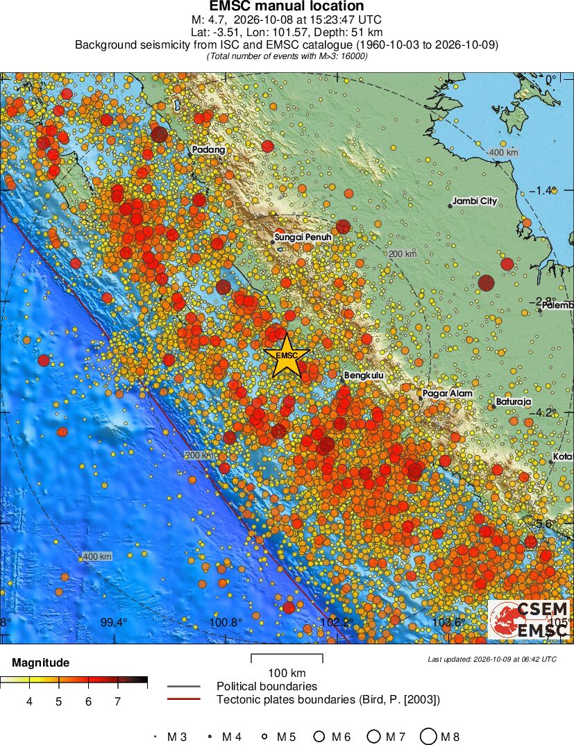 regional magnitude historical seismicity
