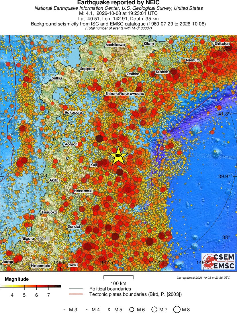 regional magnitude historical seismicity