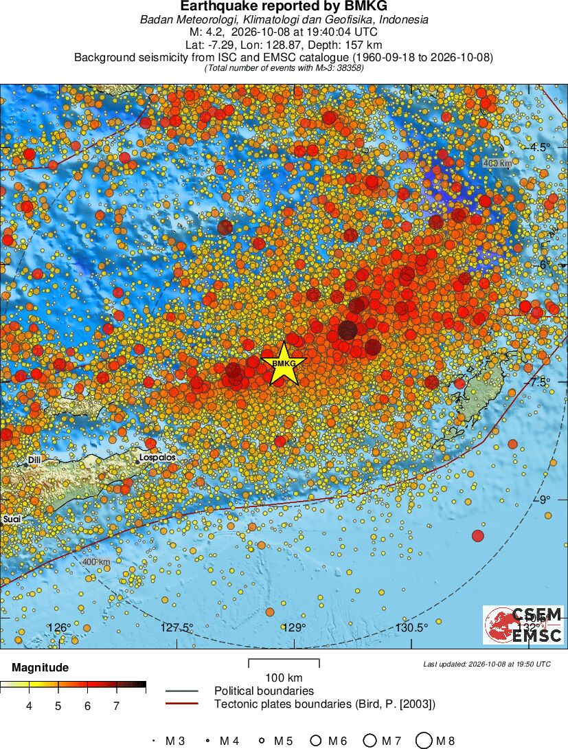 regional magnitude historical seismicity