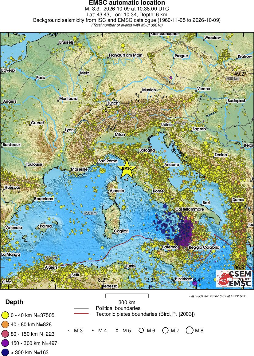 wide historical seismicity