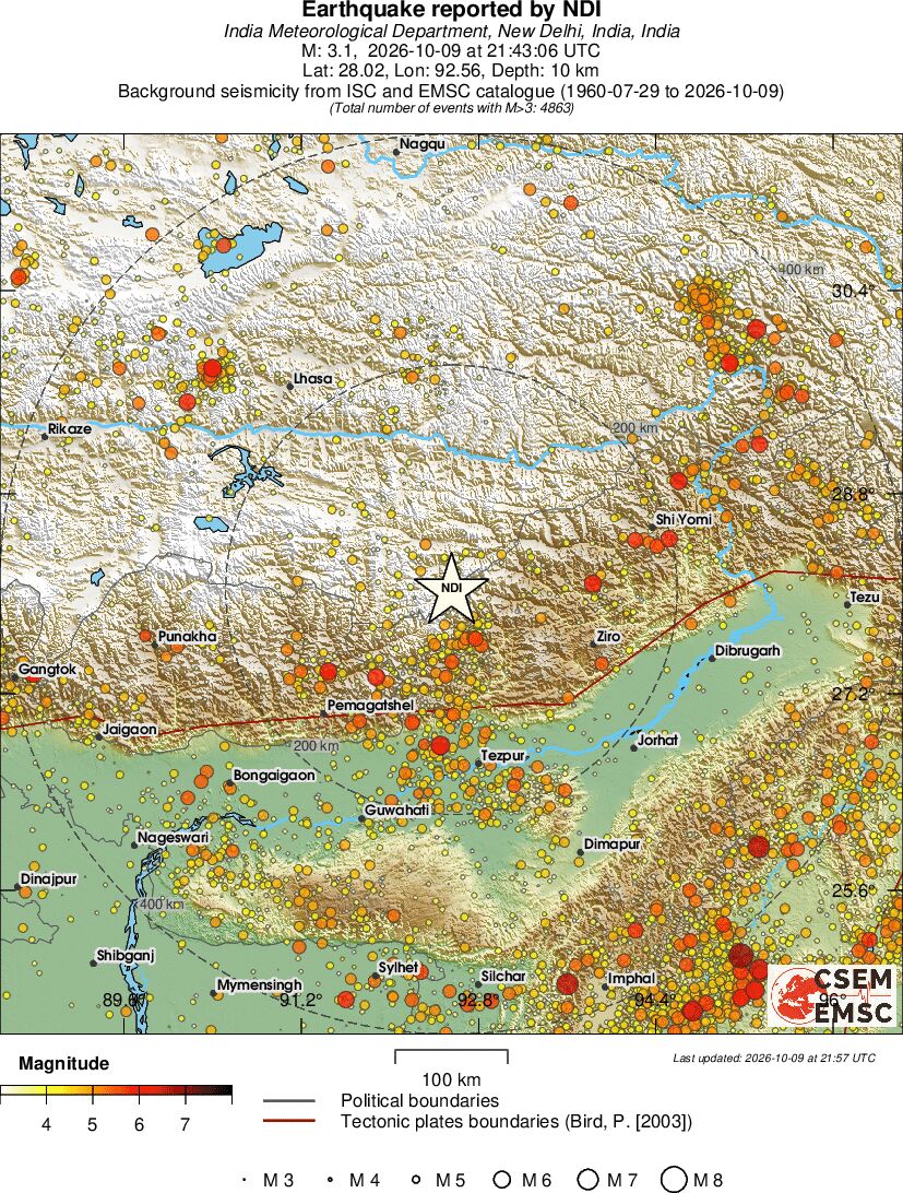 regional magnitude historical seismicity