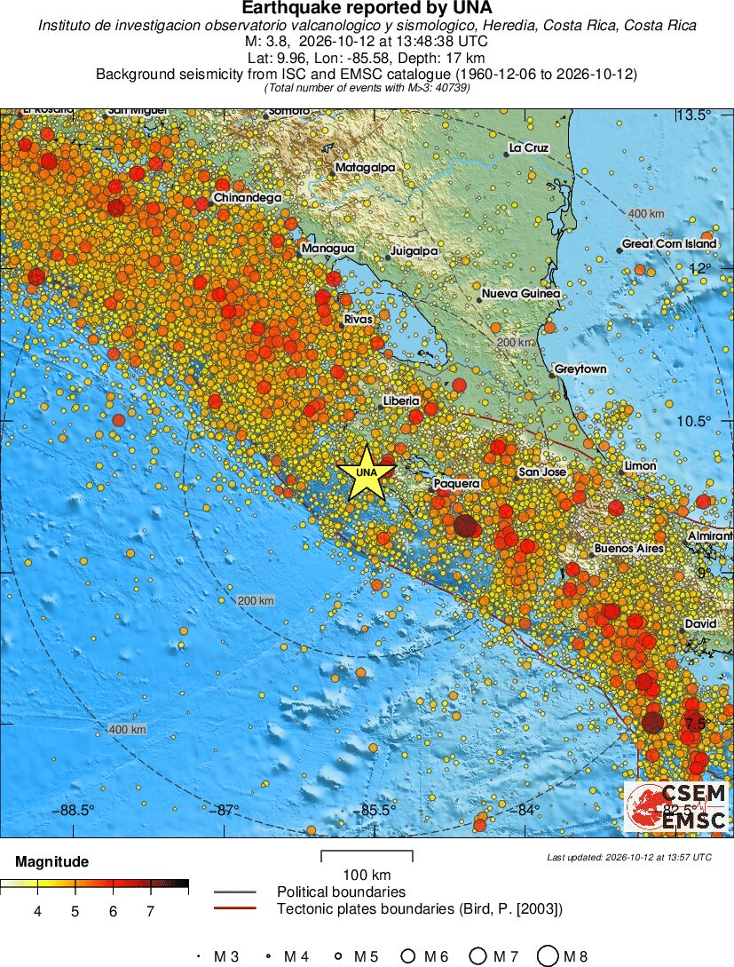 regional magnitude historical seismicity