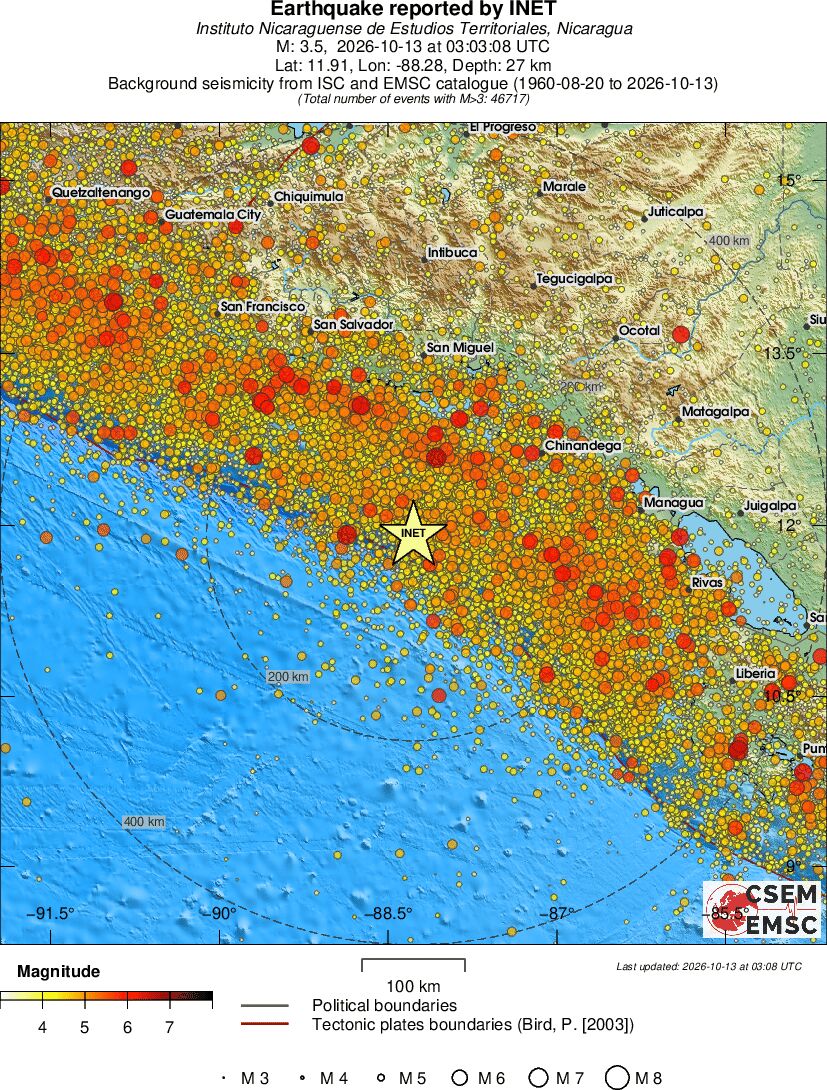 regional magnitude historical seismicity