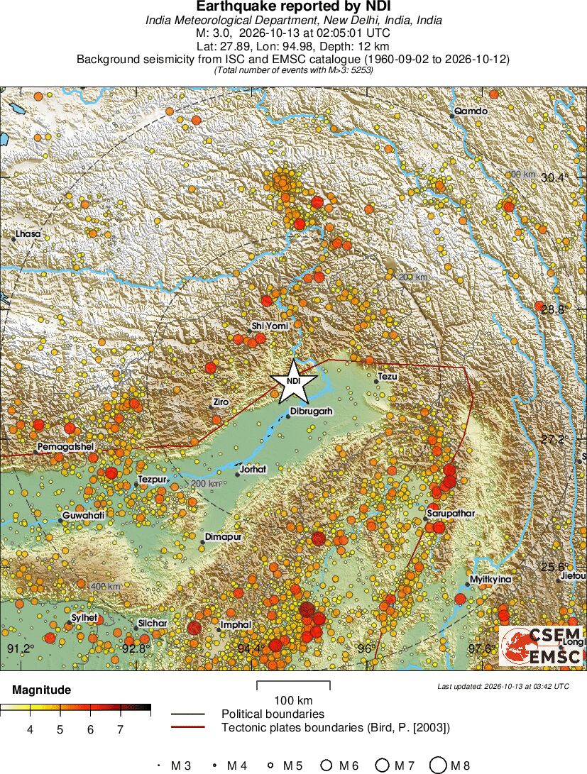 regional magnitude historical seismicity