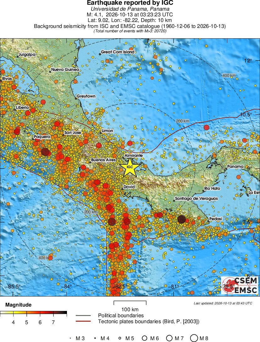 regional magnitude historical seismicity