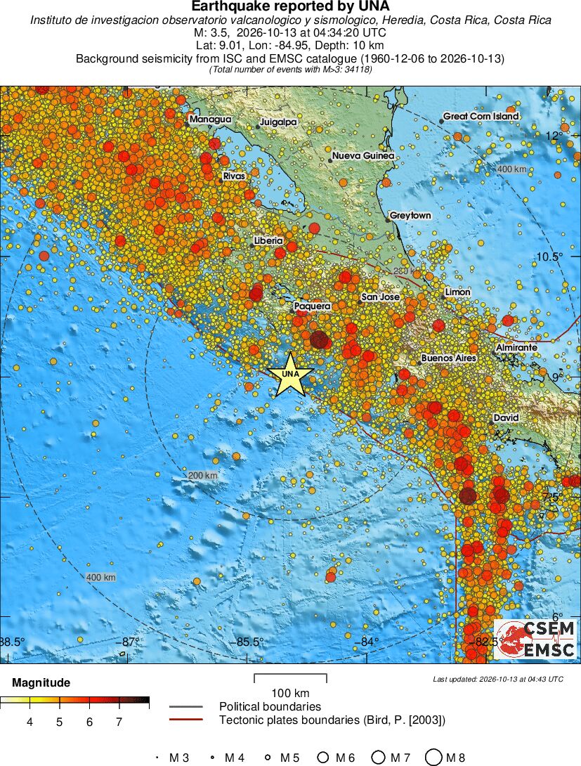 regional magnitude historical seismicity