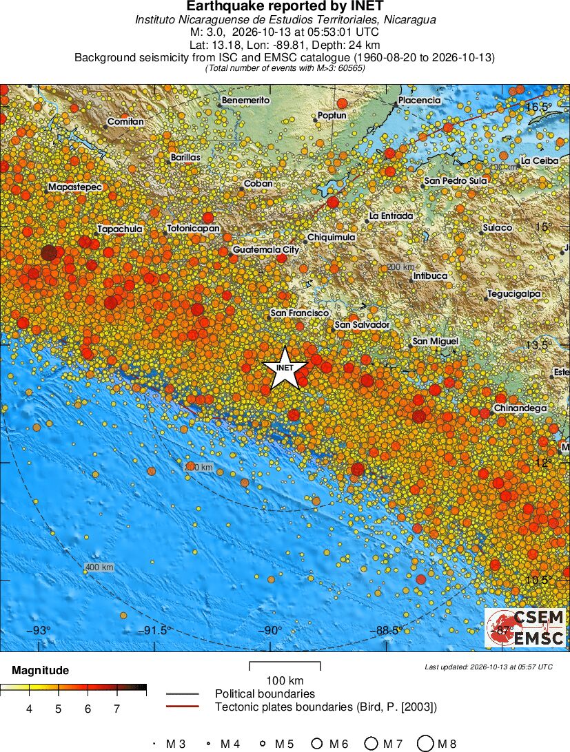 regional magnitude historical seismicity