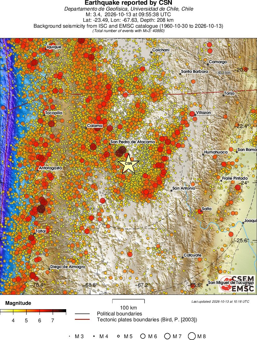 regional magnitude historical seismicity