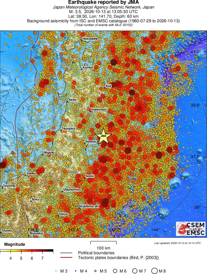 regional magnitude historical seismicity
