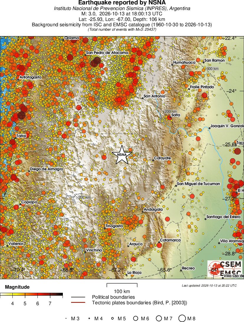 regional magnitude historical seismicity