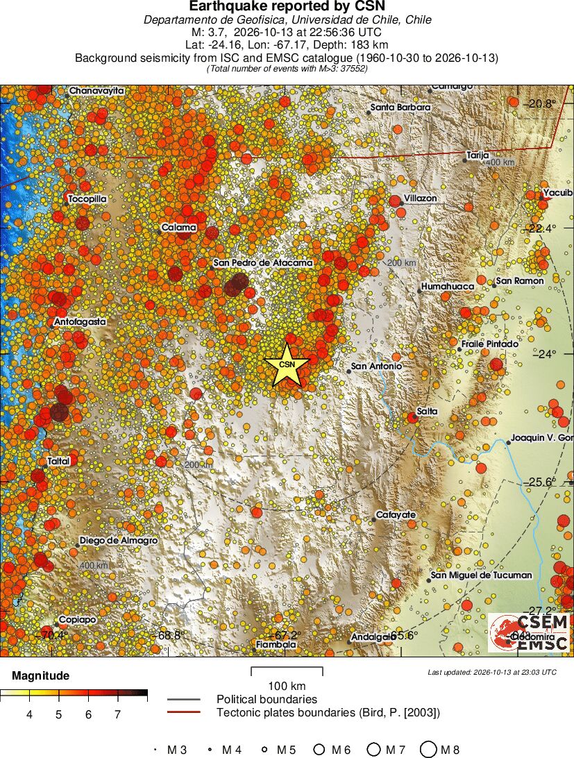 regional magnitude historical seismicity