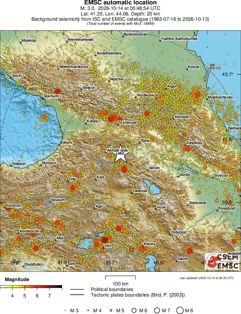 regional magnitude historical seismicity
