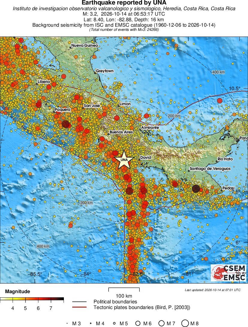 regional magnitude historical seismicity