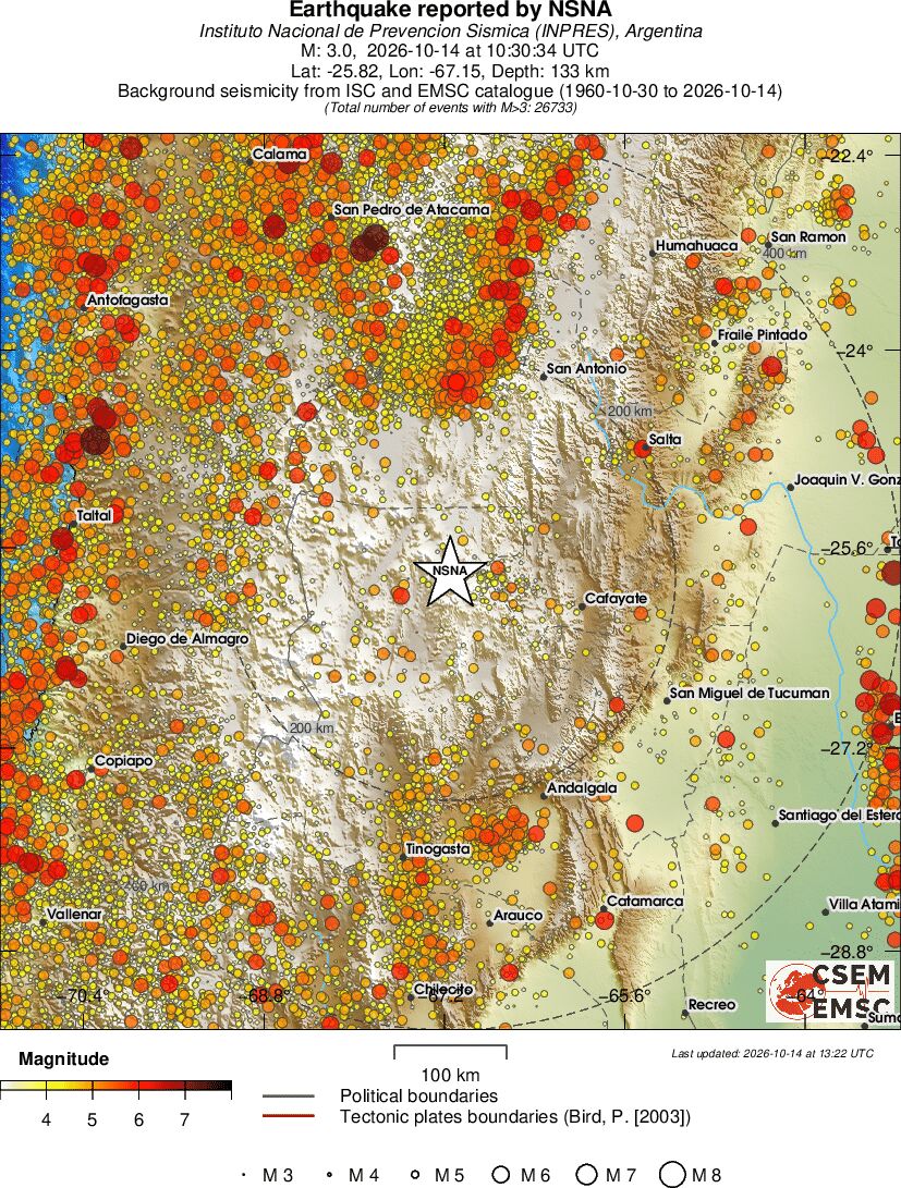 regional magnitude historical seismicity