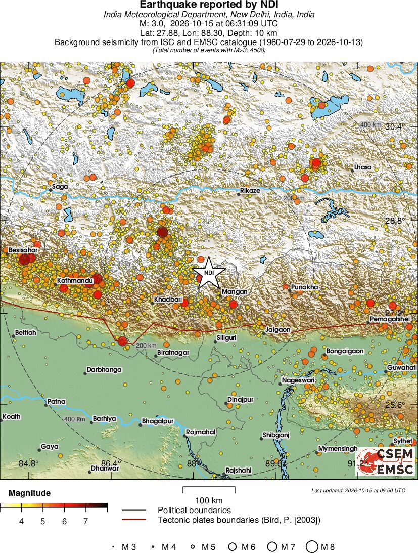 regional magnitude historical seismicity