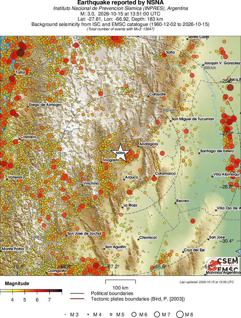 regional magnitude historical seismicity