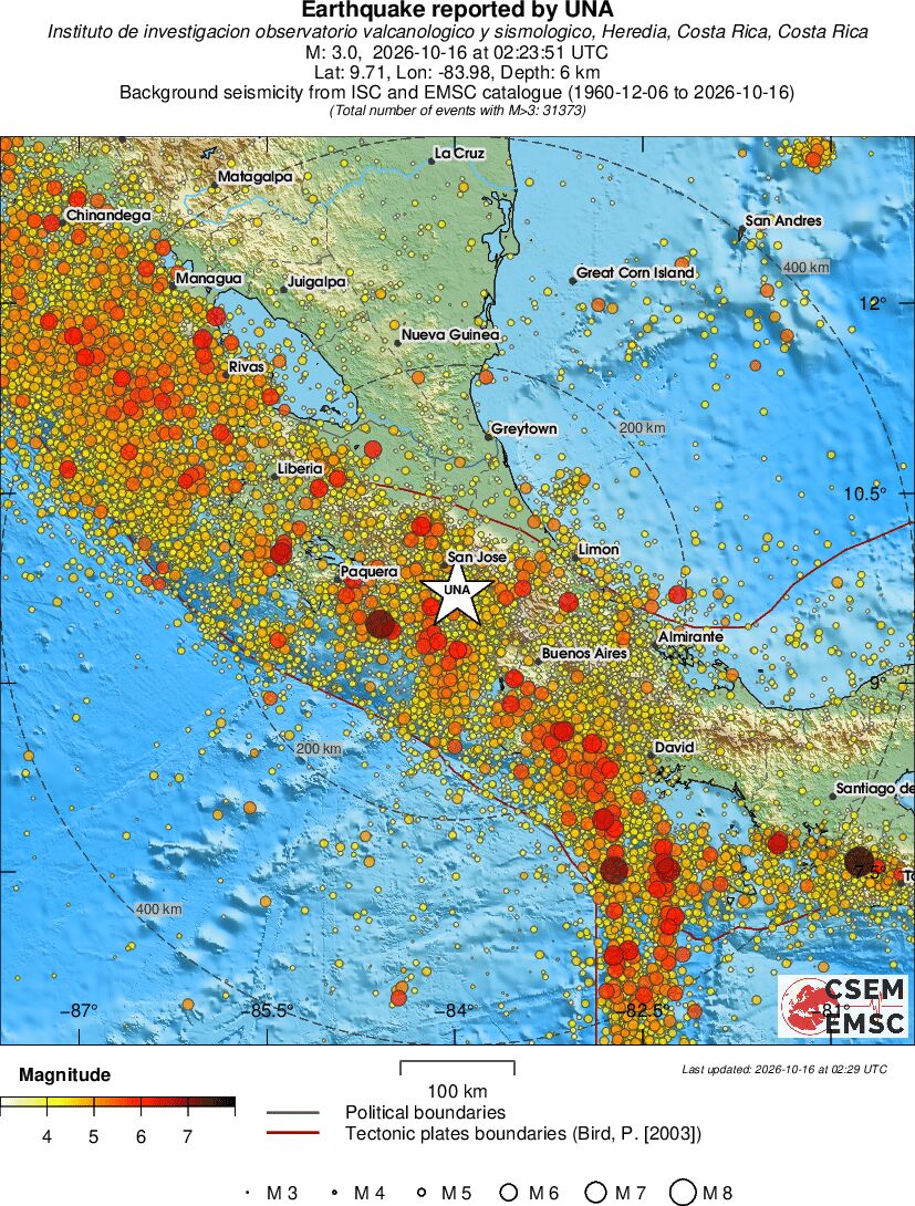 regional magnitude historical seismicity