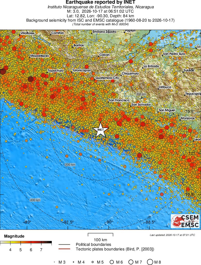 regional magnitude historical seismicity