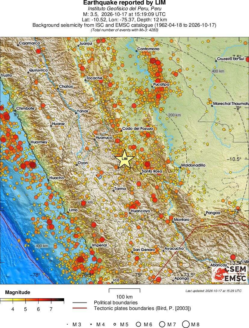 regional magnitude historical seismicity