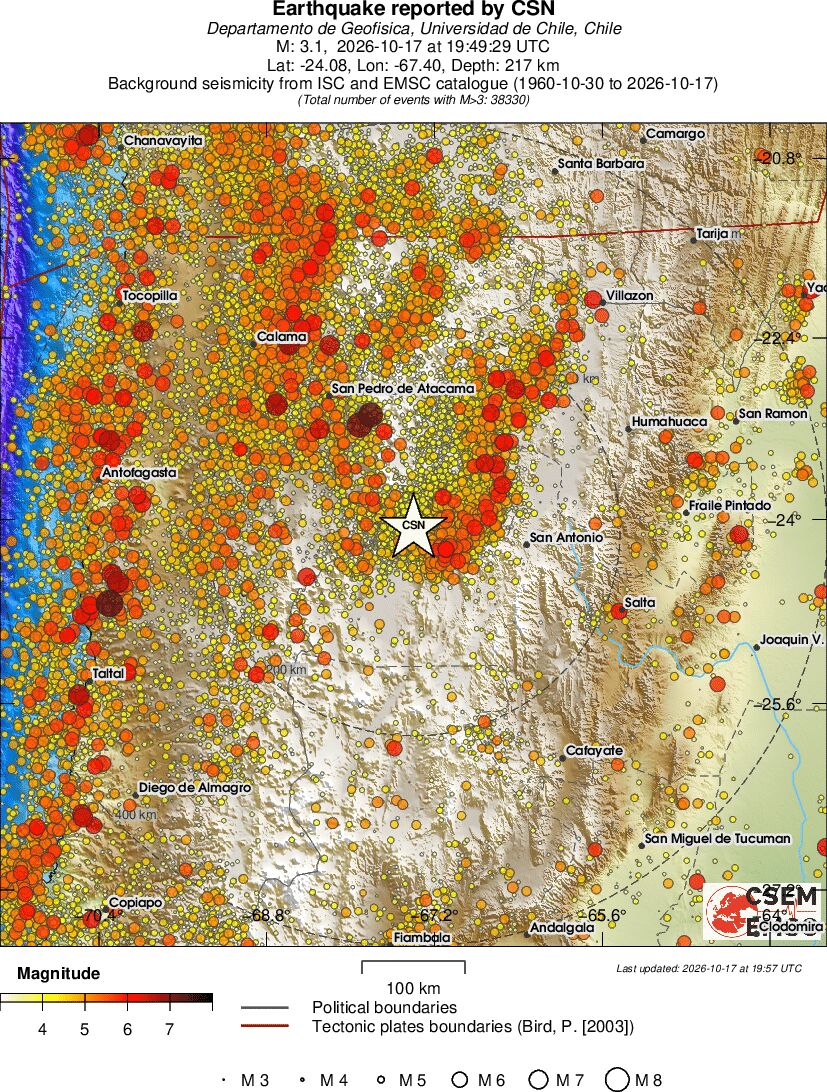 regional magnitude historical seismicity