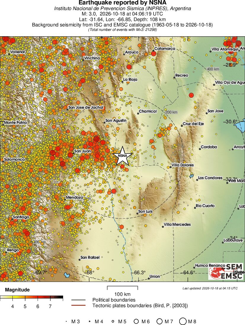 regional magnitude historical seismicity
