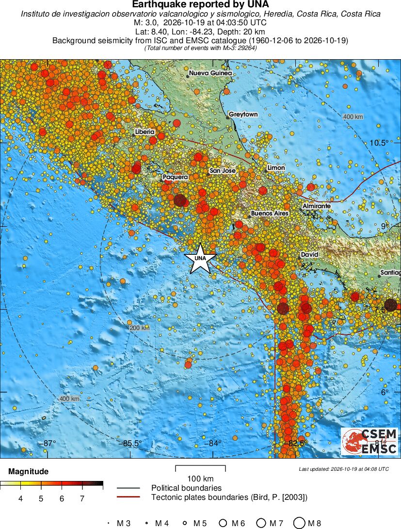 regional magnitude historical seismicity