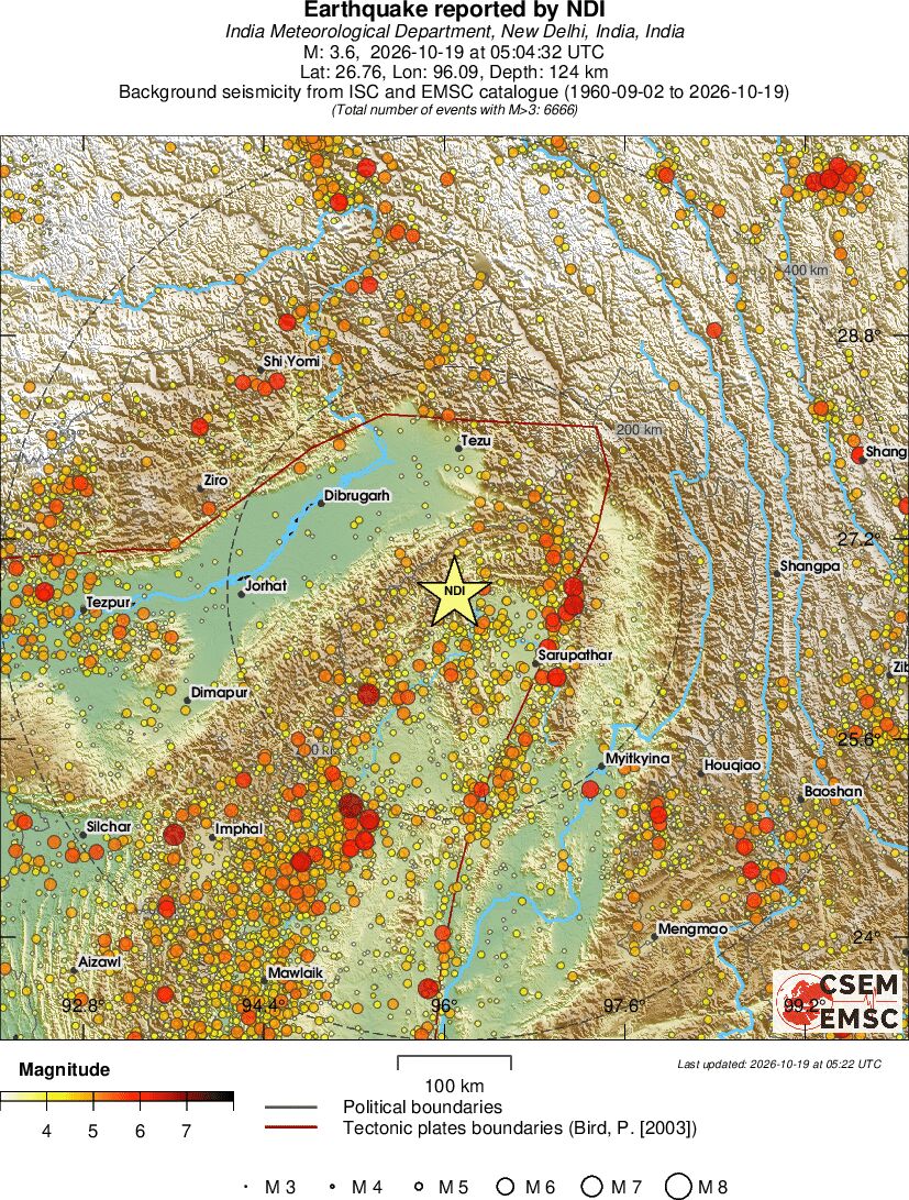 regional magnitude historical seismicity