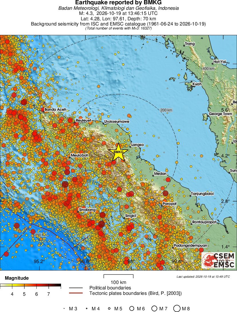 regional magnitude historical seismicity