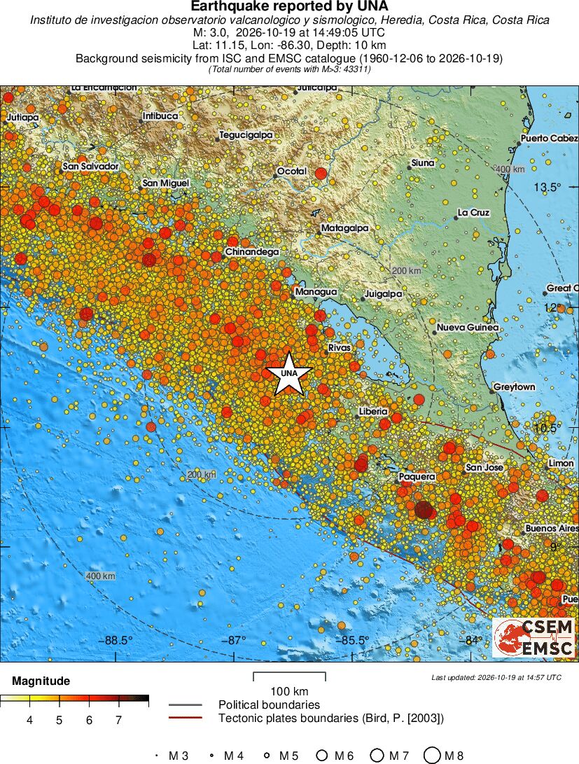 regional magnitude historical seismicity