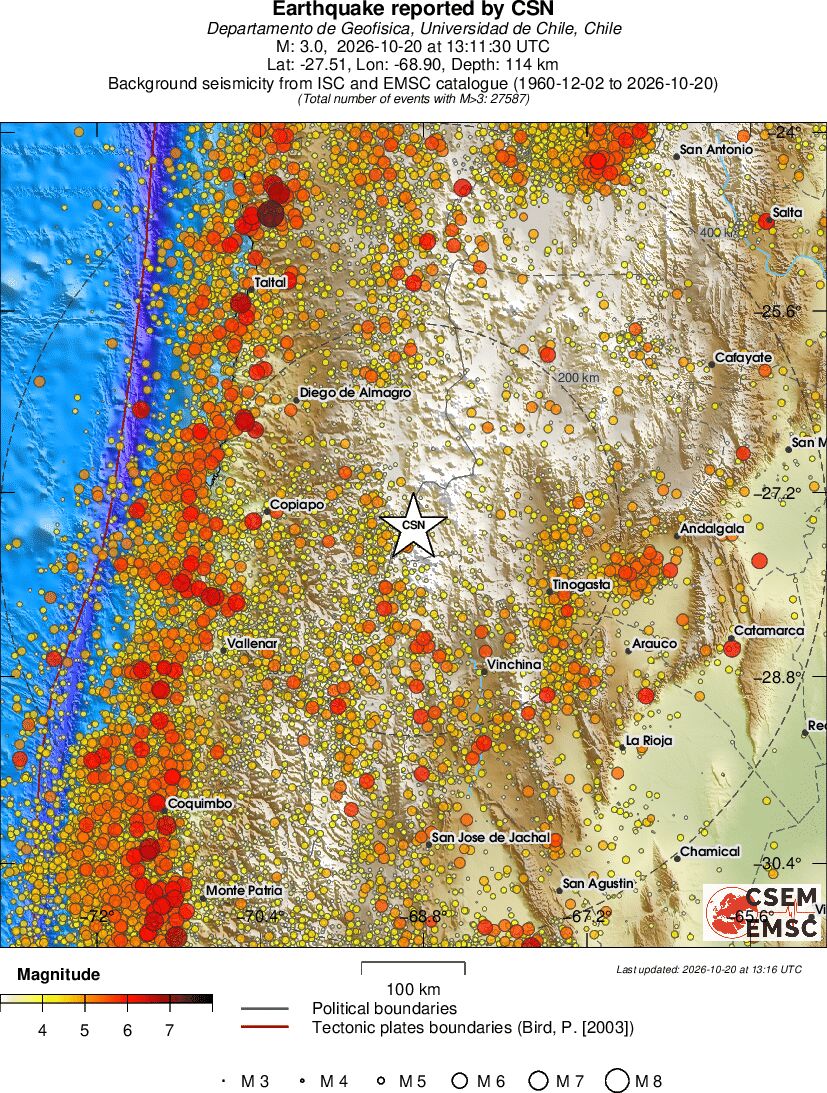 regional magnitude historical seismicity