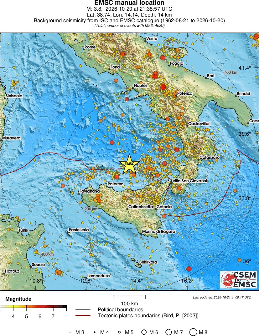regional magnitude historical seismicity